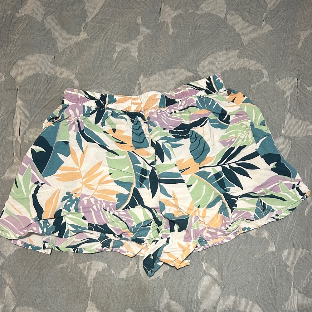 Roxy High Waist Tropical Print Shorts - Multicolor